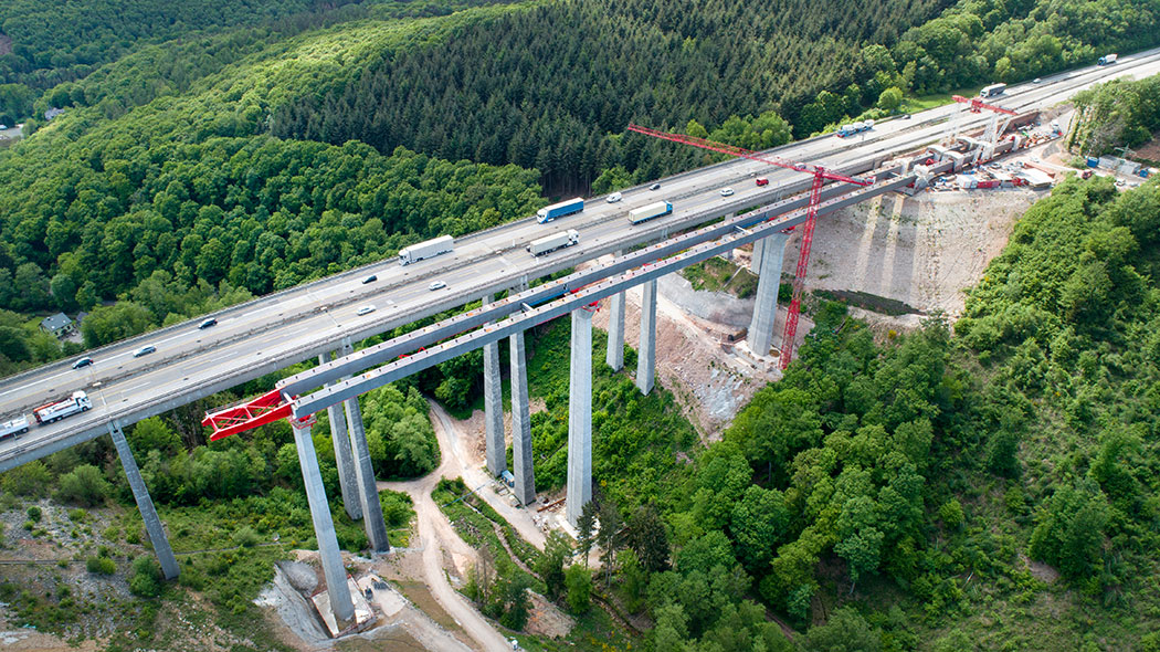 Autobahn bridge under construction