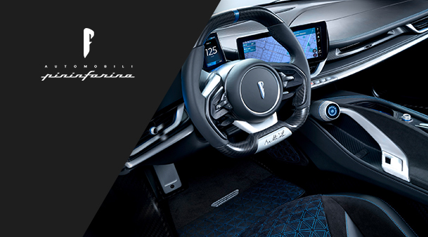 Interior of an all-electric hypercar from Pininfarina