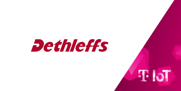 Zusammenschnitt der Logos von Dethleffs und Deutsche Telekom IoT