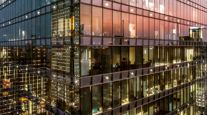 Office building at night