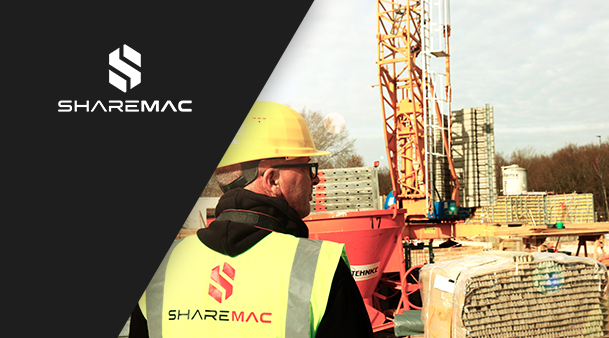 Sharemac-Mitarbeiter auf der Baustelle