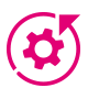 Zahnrad mit Kreis Icon