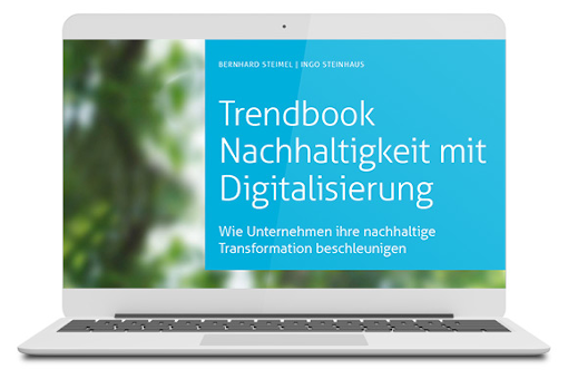 Titelbild Trendbook "Nachhaltigkeit mit Digitalisierung"