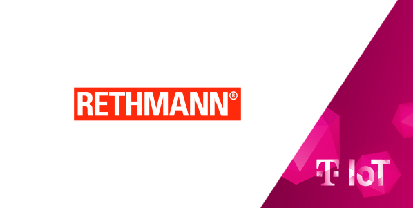 Zusammenschnitt der Logos von Rethmann und Deutsche Telekom IoT