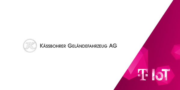 Montage of the Kässbohrer and Deutsche Telekom IoT logos