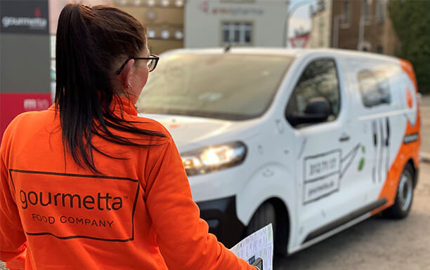 Gourmetta employee during order processing