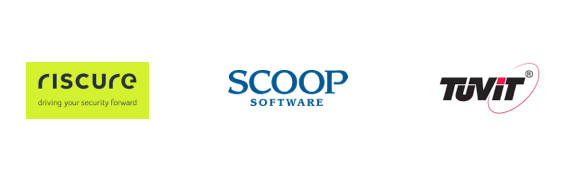 Logos of Riscure, SCOOP Software, TÜVIT