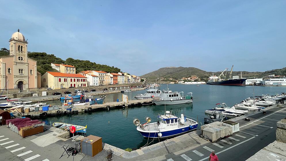View of the harbor in Port Vendres
