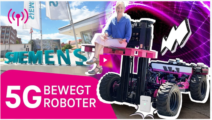 "5G bewegt Roboter"