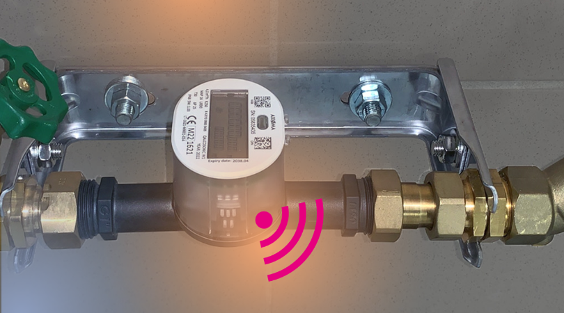 Wasserzähler mit WLAn Icon
