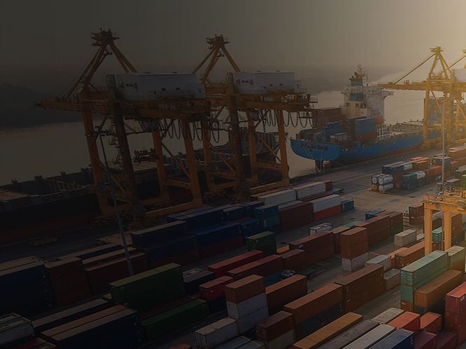 Containerhafen von oben