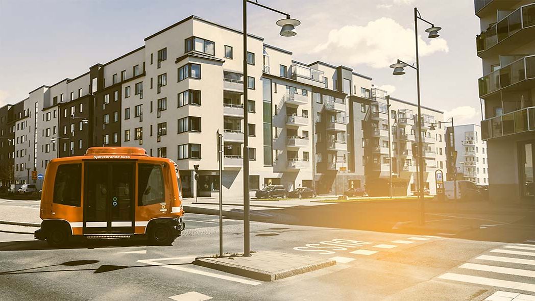 Selbstfahrender Bus in Schweden