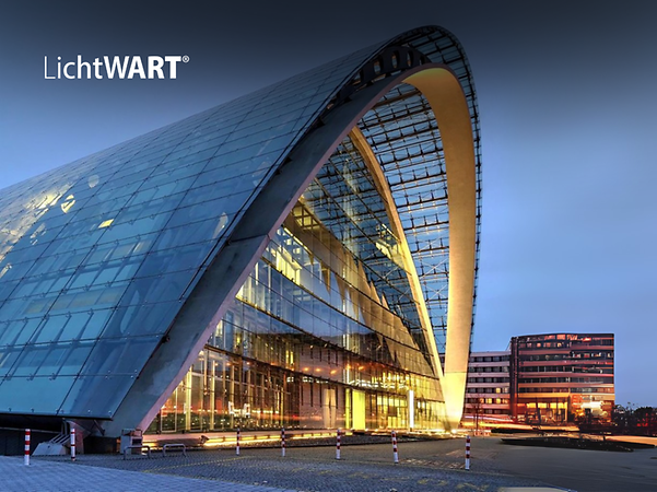 The Berliner Bogen in Hamburg, equipped with three lighting systems from LichtWART