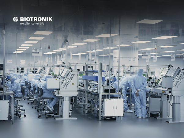 Researchers work in the Biotronik laboratory