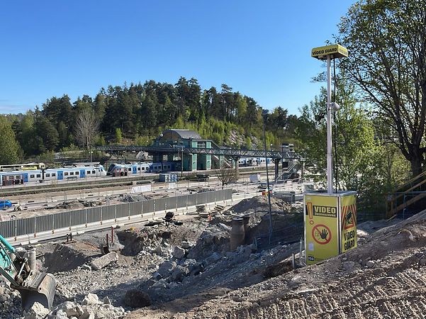 Baustelle mit Videoüberwachung