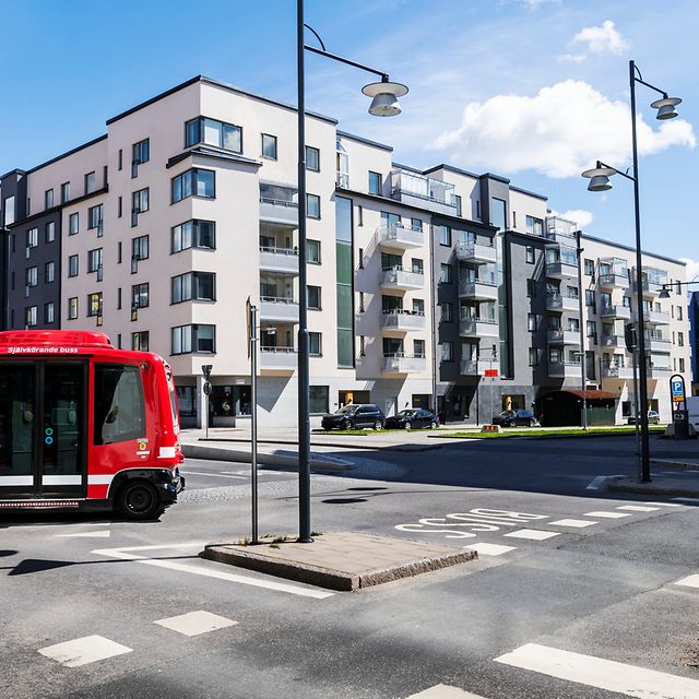  A self-driving bus in Sweden