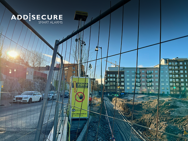 Construction site with video surveillance from AddSecure