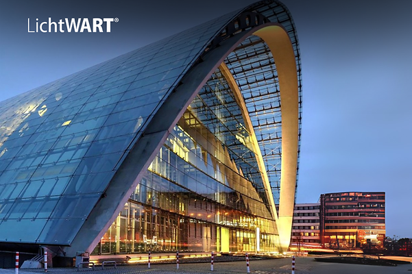 Der Berliner Bogen in Hamburg, ausgestattet mit drei Lichtanlagen von LichtWART