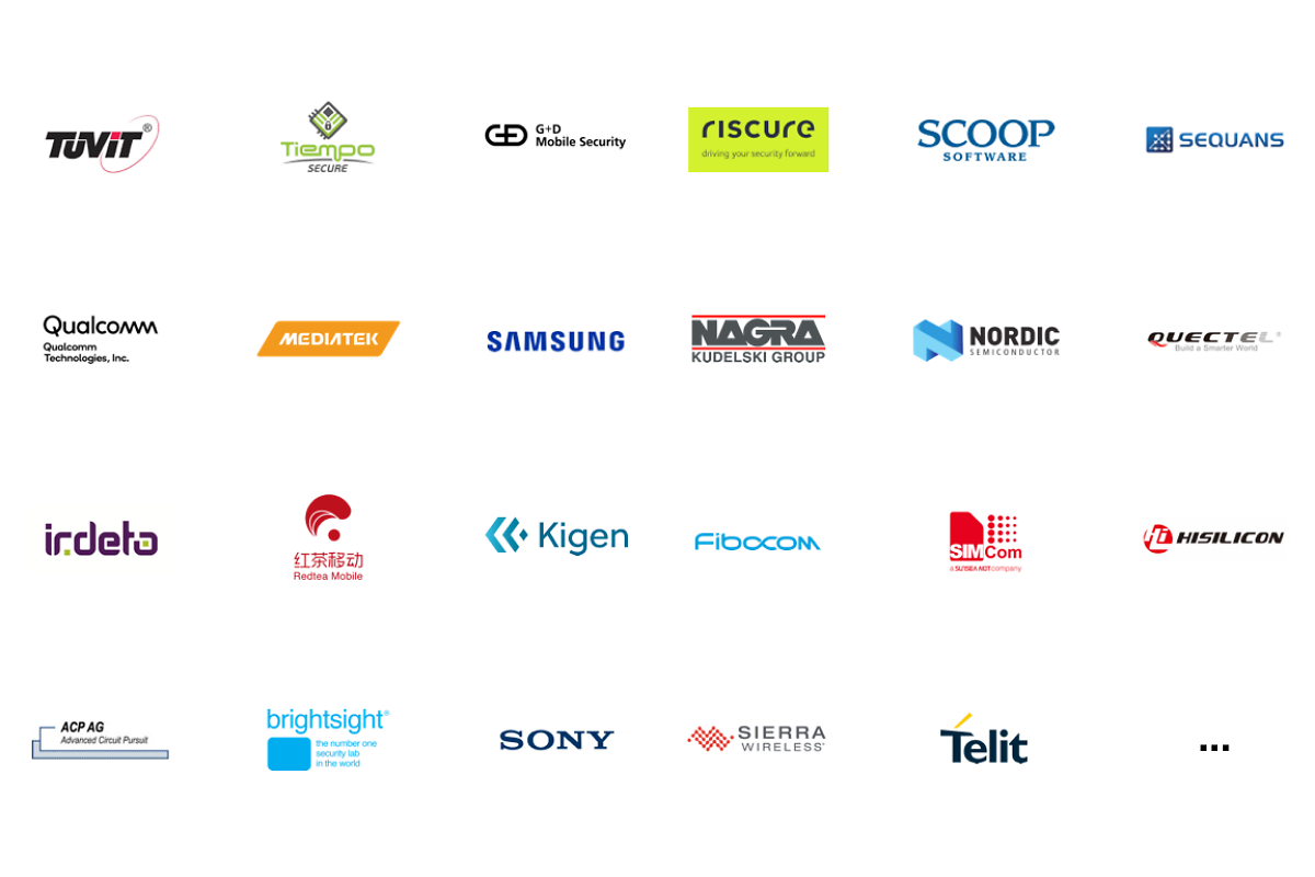 Darstellung von Logos der Technologieparter von nuSIM
