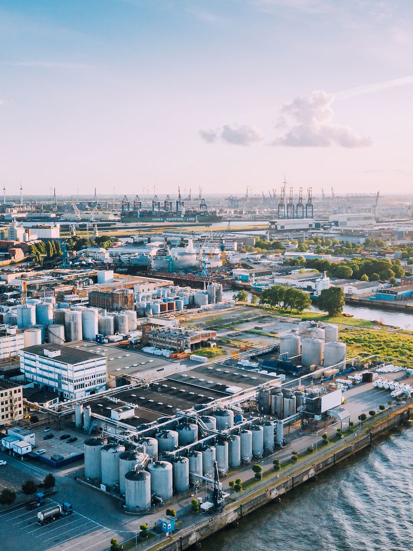 Factory site on a riverbank