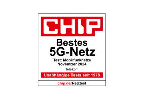 CHIP Bestes 5G Netz 2024 Auszeichnung